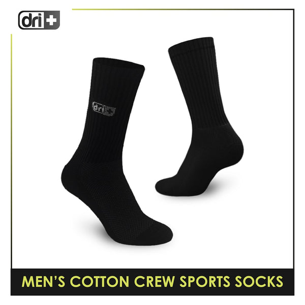Dri Plus DMS0401 Men's Thick Cotton Crew Sports Socks 1 pair (4799349686377)