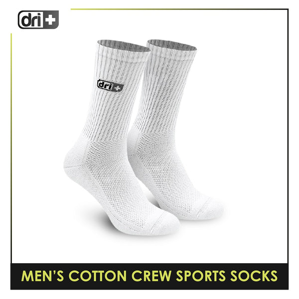 Dri Plus DMS0401 Men's Thick Cotton Crew Sports Socks 1 pair (4799349686377)