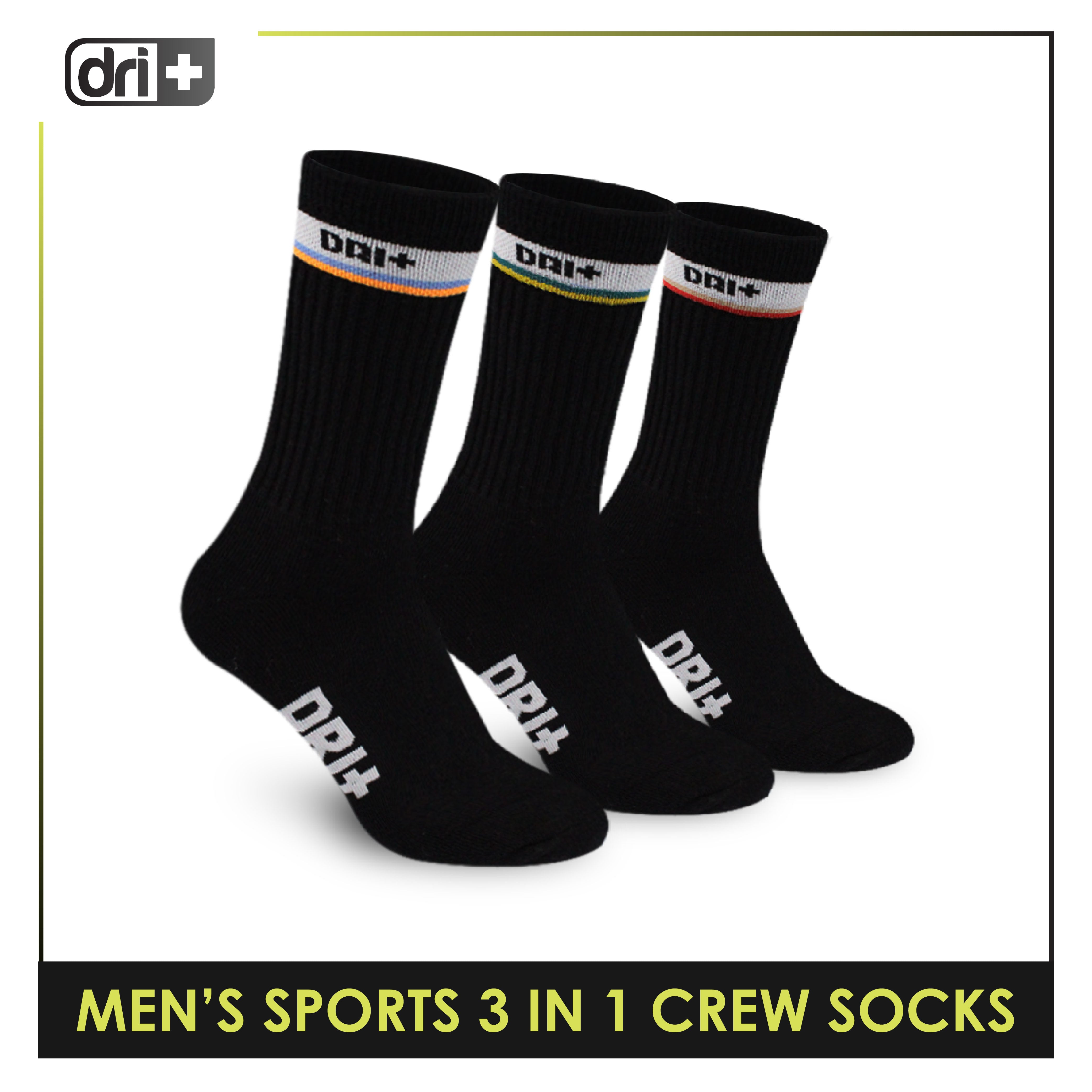 Dri Plus Men’s Extreme Performance Crew Socks 3 pairs in a pack DMSG3101
