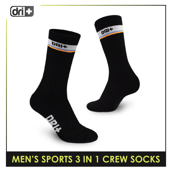 Dri Plus Men’s Extreme Performance Crew Socks 3 pairs in a pack DMSG3101