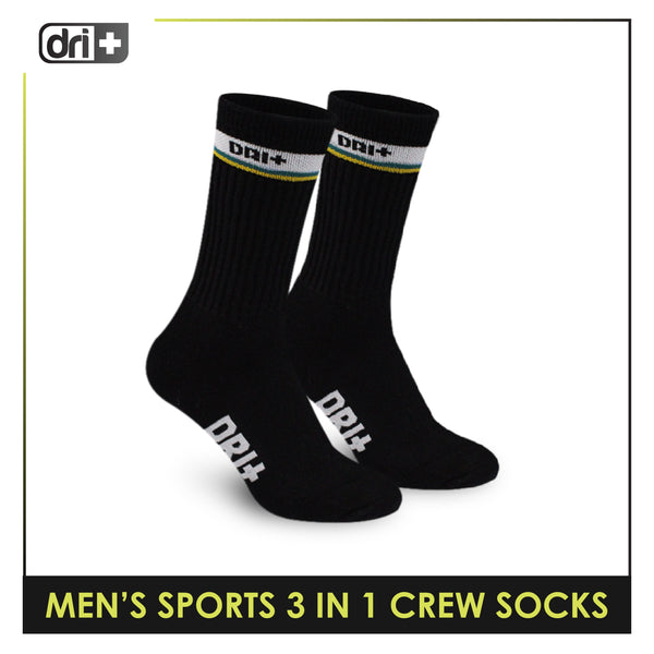 Dri Plus Men’s Extreme Performance Crew Socks 3 pairs in a pack DMSG3101