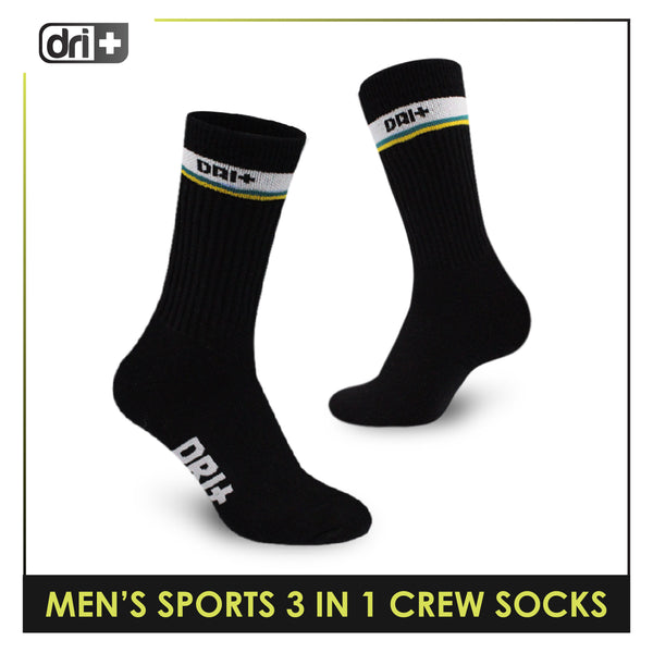 Dri Plus Men’s Extreme Performance Crew Socks 3 pairs in a pack DMSG3101