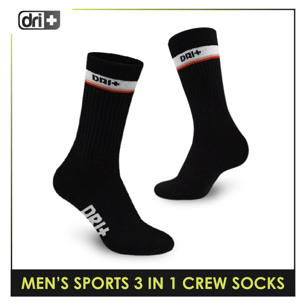 Dri Plus Men’s Extreme Performance Crew Socks 3 pairs in a pack DMSG3101