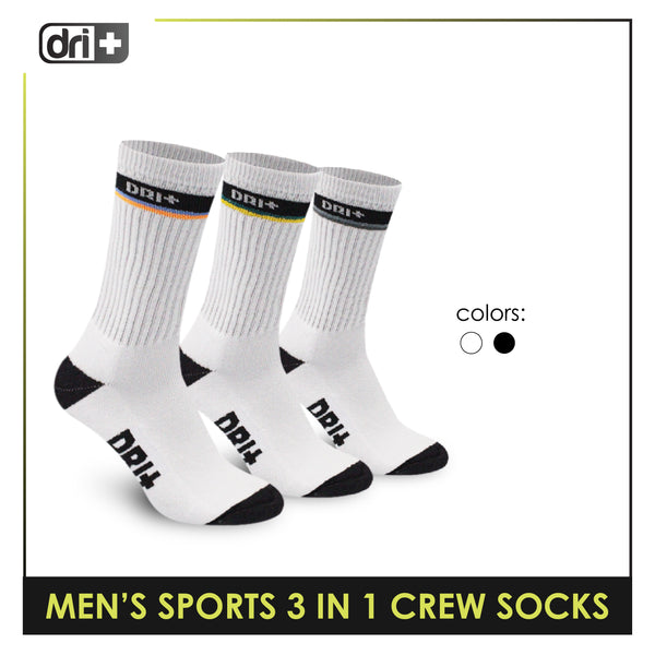 Dri Plus Men’s Extreme Performance Crew Socks 3 pairs in a pack DMSG3101