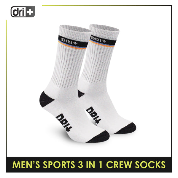 Dri Plus Men’s Extreme Performance Crew Socks 3 pairs in a pack DMSG3101