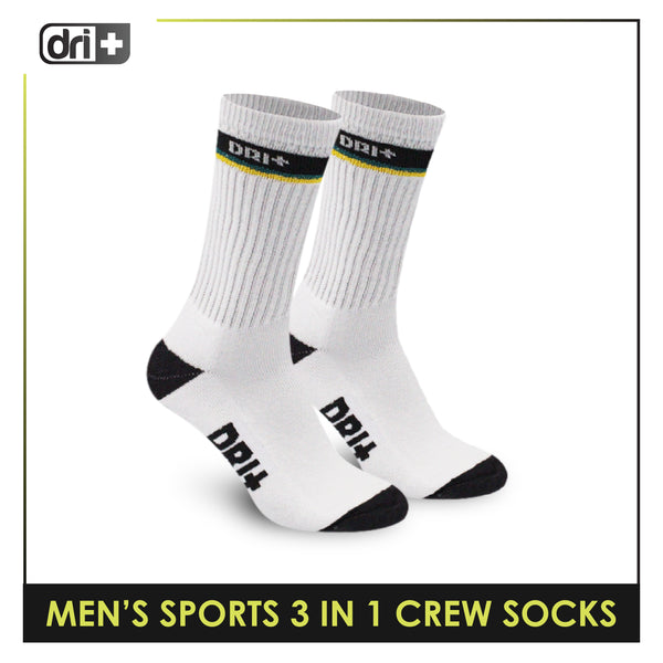 Dri Plus Men’s Extreme Performance Crew Socks 3 pairs in a pack DMSG3101