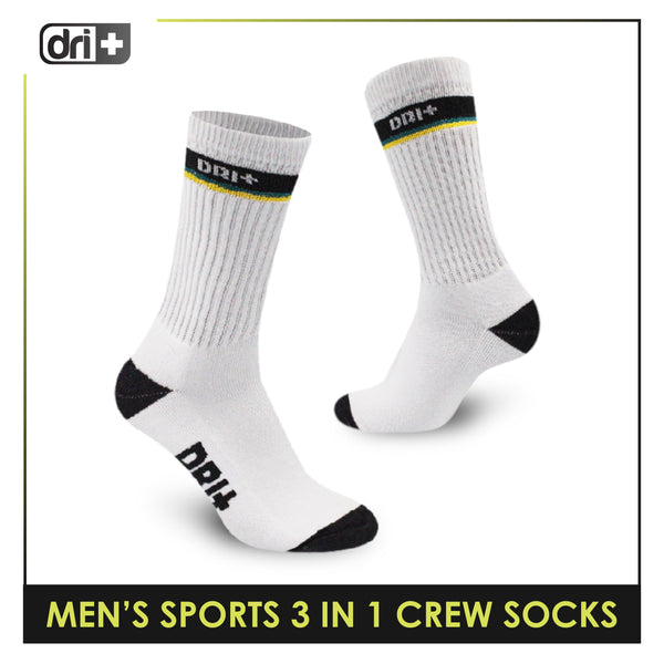 Dri Plus Men’s Extreme Performance Crew Socks 3 pairs in a pack DMSG3101