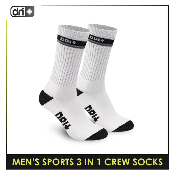 Dri Plus Men’s Extreme Performance Crew Socks 3 pairs in a pack DMSG3101
