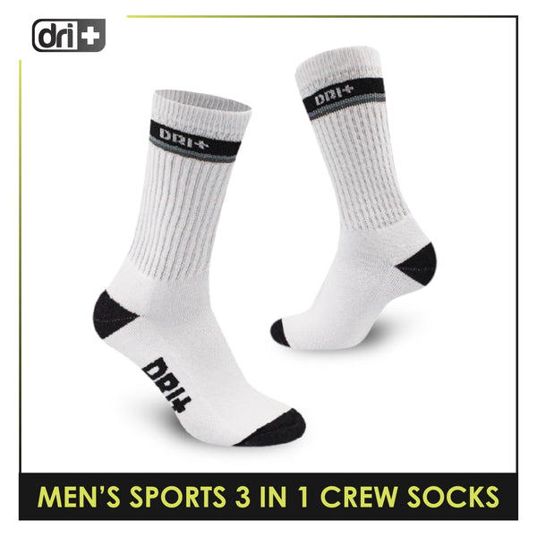 Dri Plus Men’s Extreme Performance Crew Socks 3 pairs in a pack DMSG3101