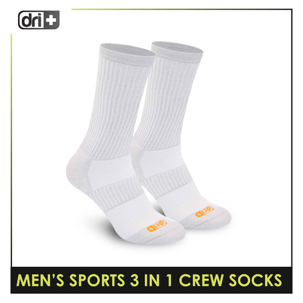 Dri Plus Men's Thick Sports Crew Socks 3 pairs in a pack DMSKG19