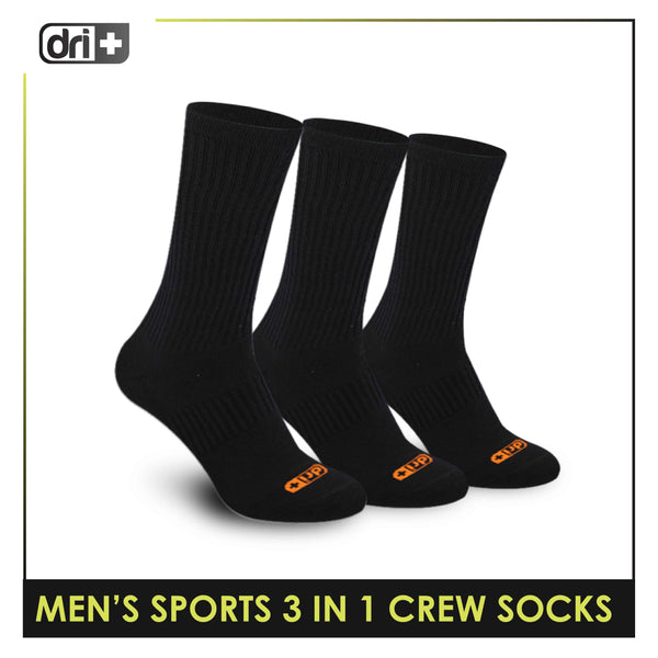 Dri Plus Men's Thick Sports Crew Socks 3 pairs in a pack DMSKG19