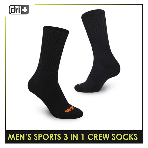Dri Plus Men's Thick Sports Crew Socks 3 pairs in a pack DMSKG19