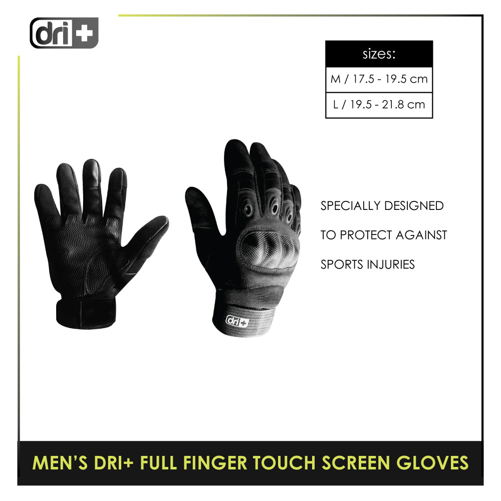 Dri Plus ODMGLOV2 Full Finger Touch Screen Gloves 1 Pair (4835994009705)