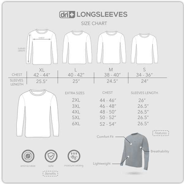 Dri Plus Men's Motorcycle Bold Quick Dri Long Sleeve DUMSRL2401