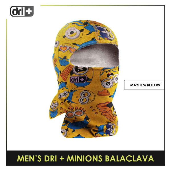 Dri Plus Men's Minions Washable Multi-Functional Moisture Wicking Balaclava 1 piece DMBALAM1402