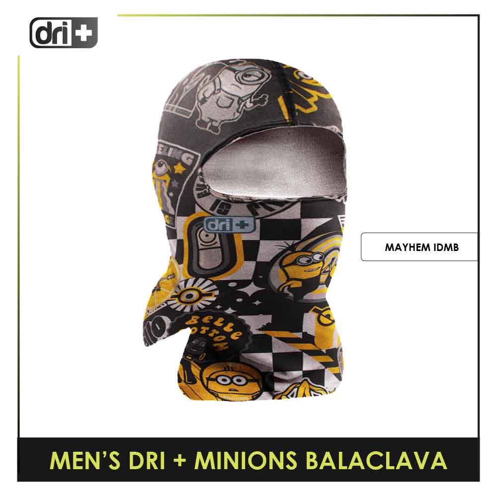 Dri Plus Men's Minions Washable Multi-Functional Moisture Wicking Balaclava 1 piece DMBALAM1402