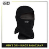 Dri Plus Men's Black Washable Multi-Functional Moisture Wicking Balaclava 1 piece DMBB2401