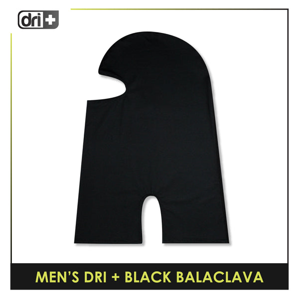 Dri Plus Men's Black Washable Multi-Functional Moisture Wicking Balaclava 1 piece DMBB2401