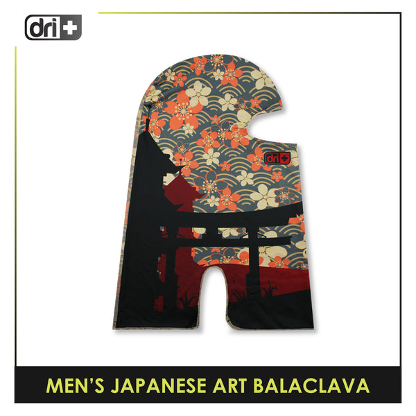 Dri Plus Men's Japanese Art Bushido Washable Multi-Functional Moisture Wicking Balaclava 1 piece DMB3306