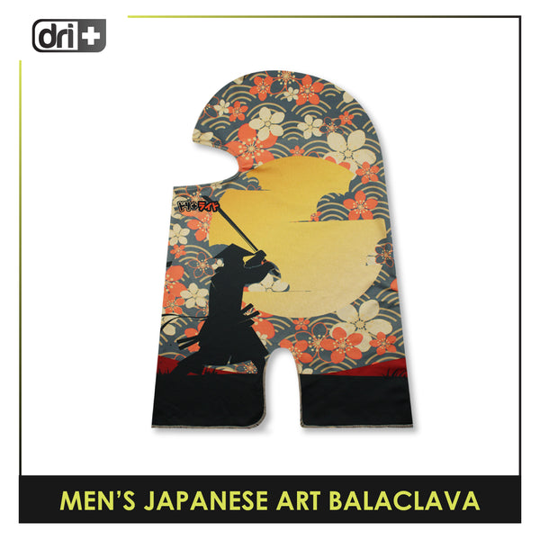 Dri Plus Men's Japanese Art Bushido Washable Multi-Functional Moisture Wicking Balaclava 1 piece DMB3306