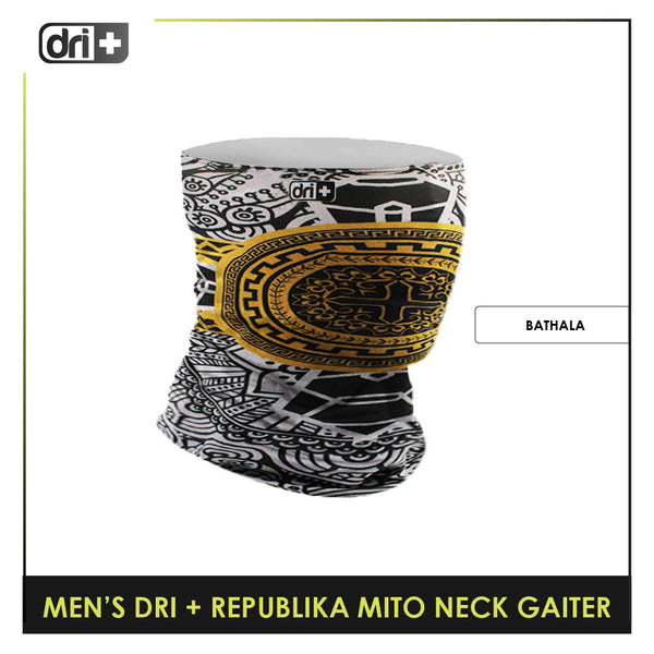 Dri Plus Men's Republika Mito Washable Multi-Functional Moisture Wicking Neck Gaiter 1 piece DMNRM2301