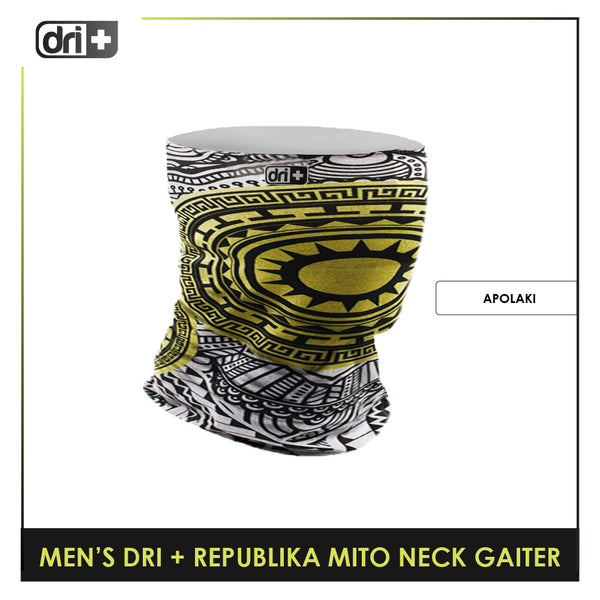 Dri Plus Men's Republika Mito Washable Multi-Functional Moisture Wicking Neck Gaiter 1 piece DMNRM2301