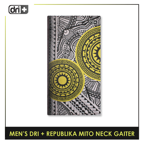Dri Plus Men's Republika Mito Washable Multi-Functional Moisture Wicking Neck Gaiter 1 piece DMNRM2301