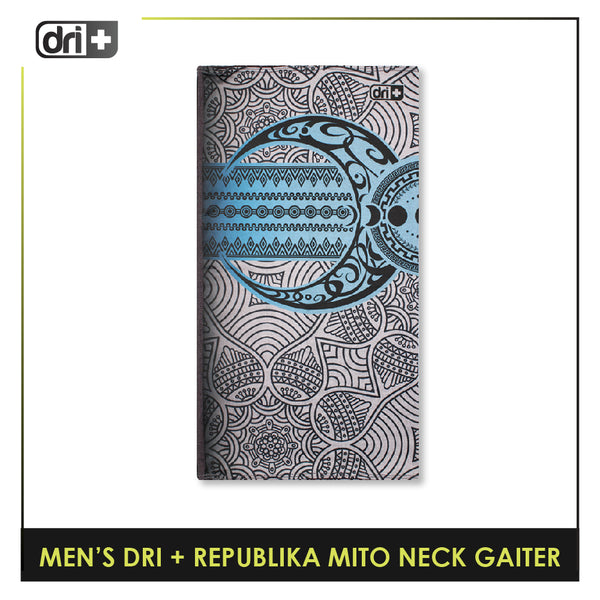 Dri Plus Men's Republika Mito Washable Multi-Functional Moisture Wicking Neck Gaiter 1 piece DMNRM2301