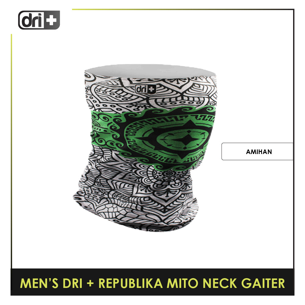 Dri Plus Men's Republika Mito Washable Multi-Functional Moisture Wicking Neck Gaiter 1 piece DMNRM2301