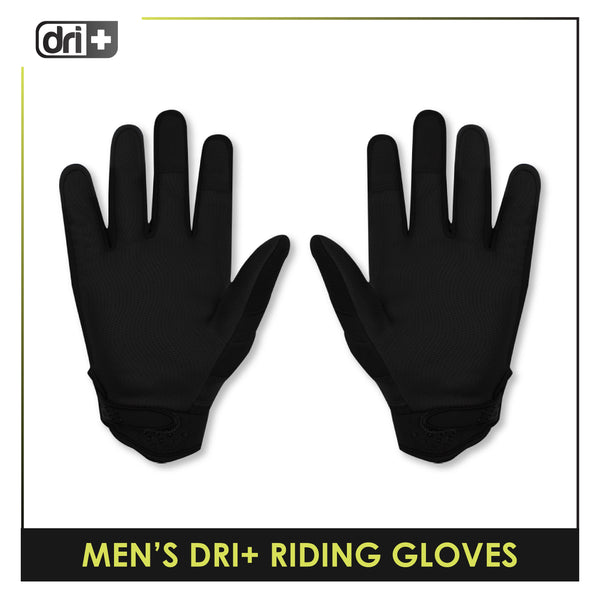Dri Plus White Carbon Embroidered Full Finger Touch Screen Gloves 1 Pair DMG2403