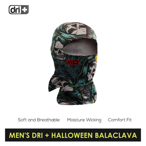 Dri Plus Men's Halloween Washable Multi-Functional Moisture Wicking Balaclava 1 piece DMBALAREP01
