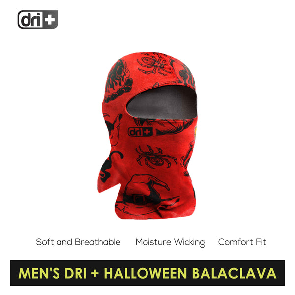 Dri Plus Men's Halloween Washable Multi-Functional Moisture Wicking Balaclava 1 piece DMBALAREP01