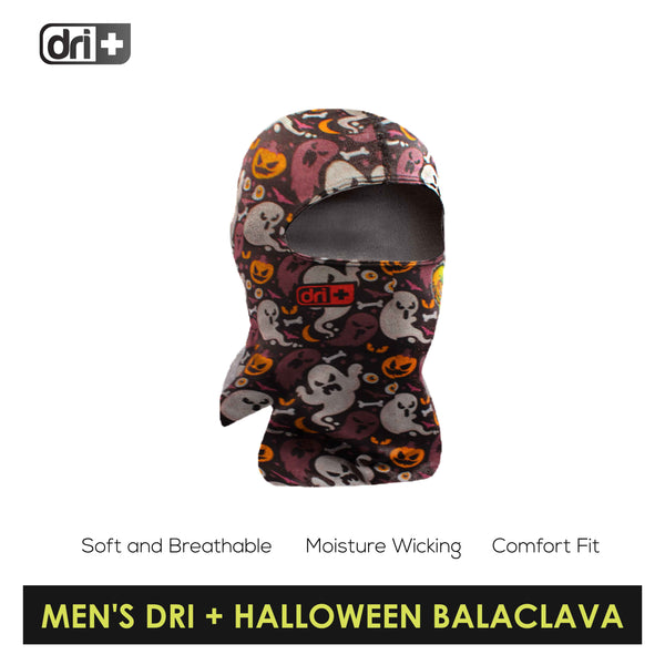 Dri Plus Men's Halloween Washable Multi-Functional Moisture Wicking Balaclava 1 piece DMBALAREP01
