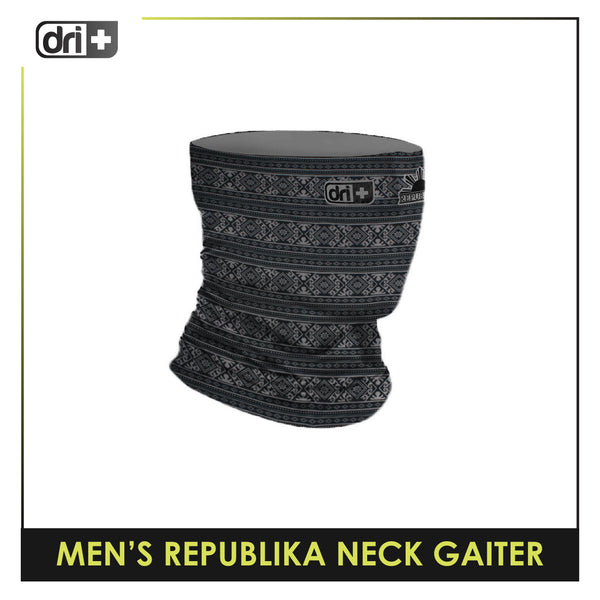 Dri Plus Men's Republika Washable Multi-Functional Moisture Wicking Neck Gaiter 1 piece DMNR3101