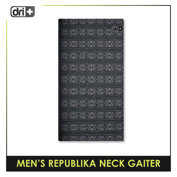 Dri Plus Men's Republika Washable Multi-Functional Moisture Wicking Neck Gaiter 1 piece DMNR3101