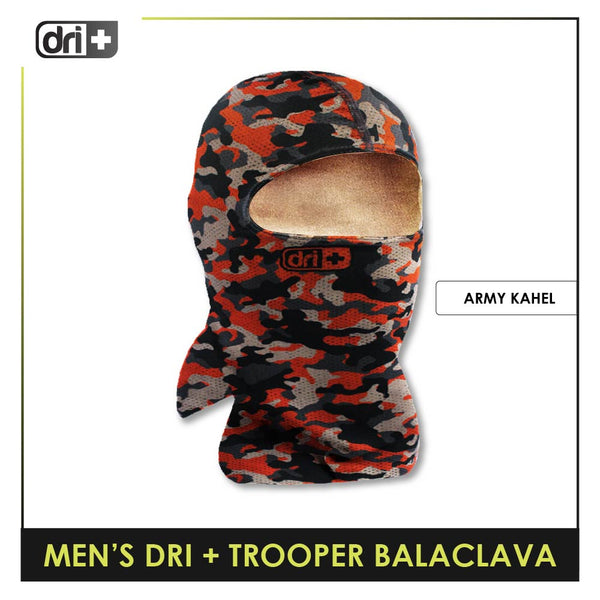 Dri Plus Men's Army Trooper Series Washable Multi-Functional Moisture Wicking Balaclava 1 piece DMBAT2401