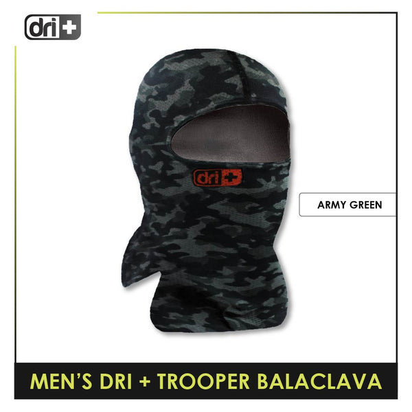 Dri Plus Men's Army Trooper Series Washable Multi-Functional Moisture Wicking Balaclava 1 piece DMBAT2401