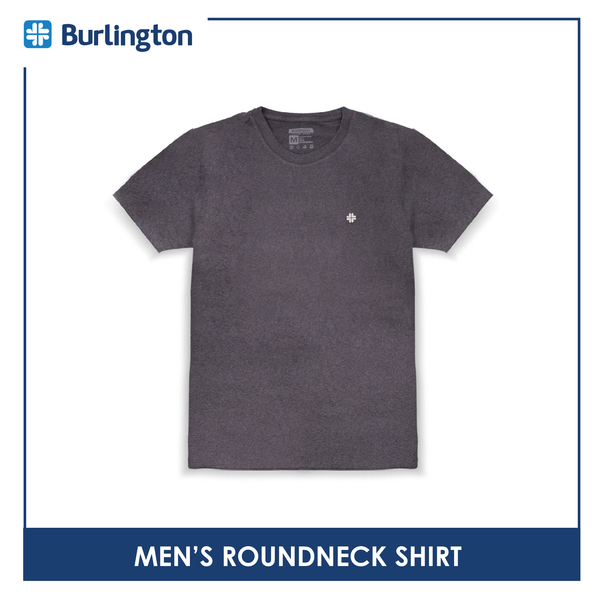 Burlington Men's OVERRUNS Cotton-Rich Round Neck Shirt 1 piece GMSRCO1 (6671357739113)