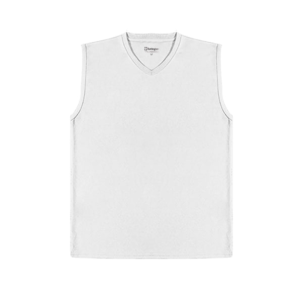 Burlington Men's OVERRUNS Cotton-Rich V-Neck Sleeveless Shirt 1 piece GMSVSCO1 (6671360983145)