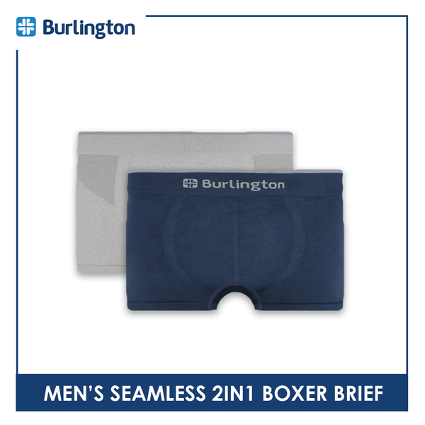 Burlington Men's OVERRUNS Nylon 2IN1 Boxer Brief OGTMBBGCO1 (Limited Time Offer)