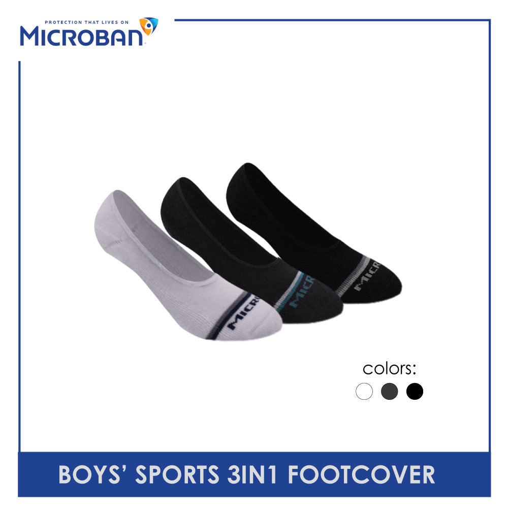 Microban Boys' Cotton Thick Sports Foot Cover 3 pairs in a pack VBSFG7