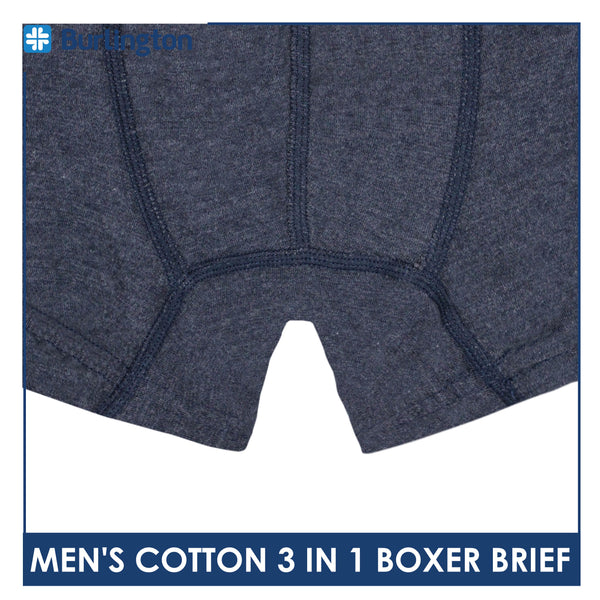 Burlington Men's Cotton Boxer Brief 3 pieces in a pack GTMBBG11