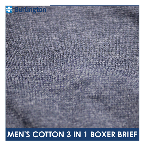 Burlington Men's Cotton Boxer Brief 3 pieces in a pack GTMBBG11