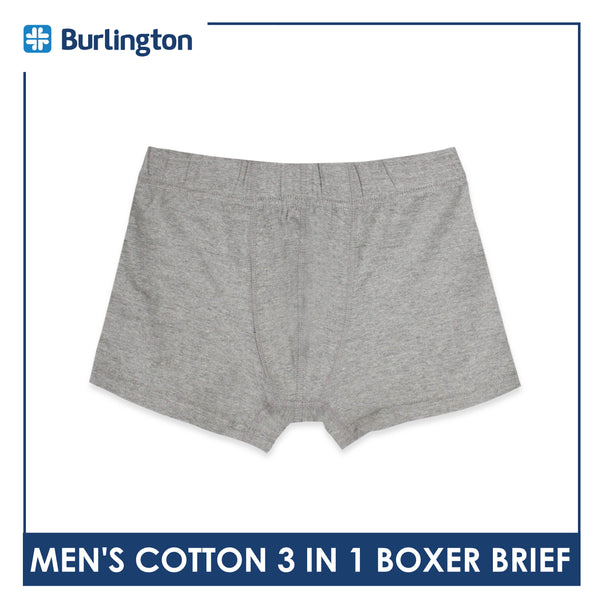 Burlington Men's Cotton Boxer Brief 3 pieces in a pack GTMBBG13