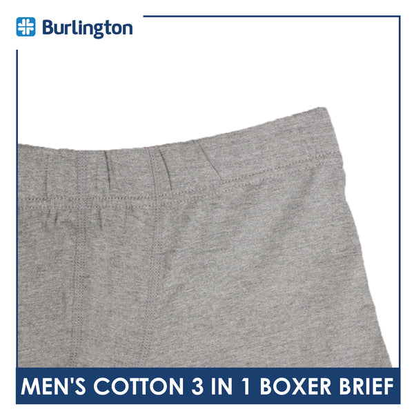 Burlington Men's Cotton Boxer Brief 3 pieces in a pack GTMBBG13
