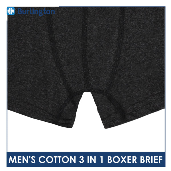 Burlington Men's Cotton Boxer Brief 3 pieces in a pack GTMBBG13
