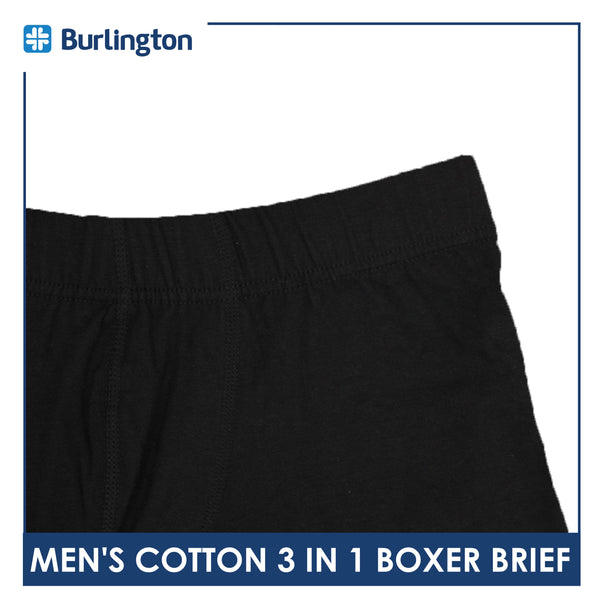 Burlington Men's Cotton Boxer Brief 3 pieces in a pack GTMBBG13