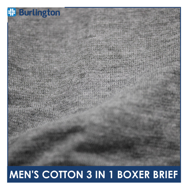 Burlington Men's Cotton Boxer Brief 3 pieces in a pack GTMBBG13