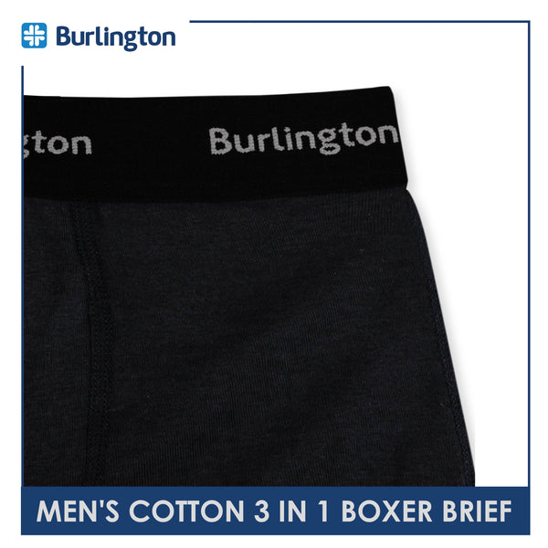 Burlington Men's Cotton Boxer Brief 3 pieces in a pack GTMBBG16