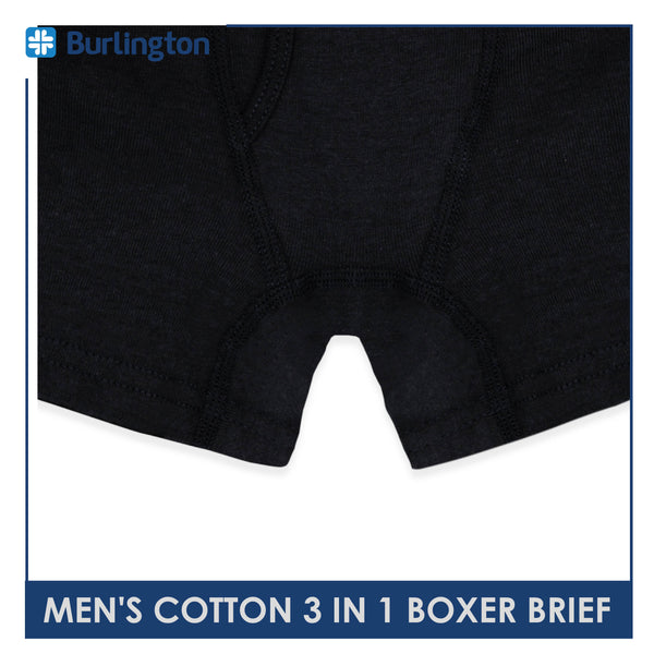 Burlington Men's Cotton Boxer Brief 3 pieces in a pack GTMBBG16
